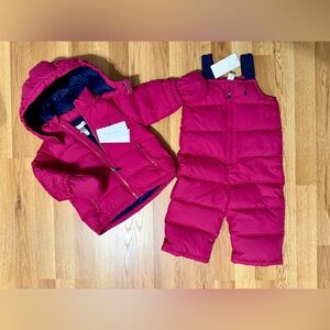 Ralph Lauren Fuchsia Puffer Jacket and Pant Ski Set- 9 months